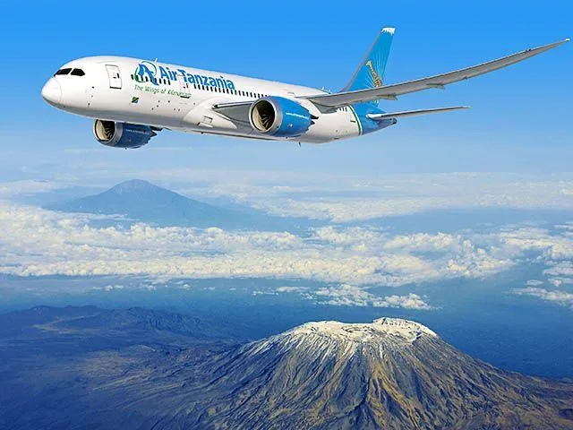 Fly-in safari aircraft landing in Tanzania