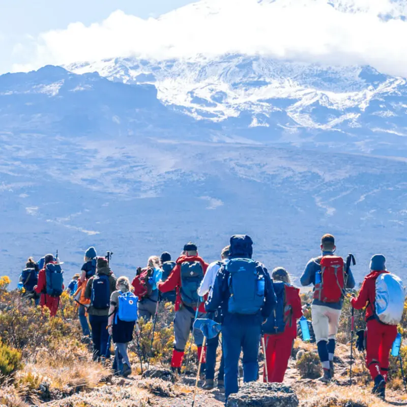 Uhuru Peak summit sign at 5895 metres on Mount Kilimanjaro Tanzania
